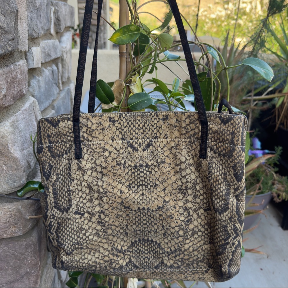 Roberto Cavalli Reptile Print Tote Bag